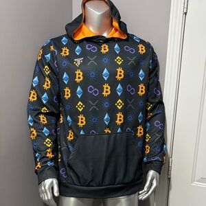 Black Crypto Pattern Hoodie